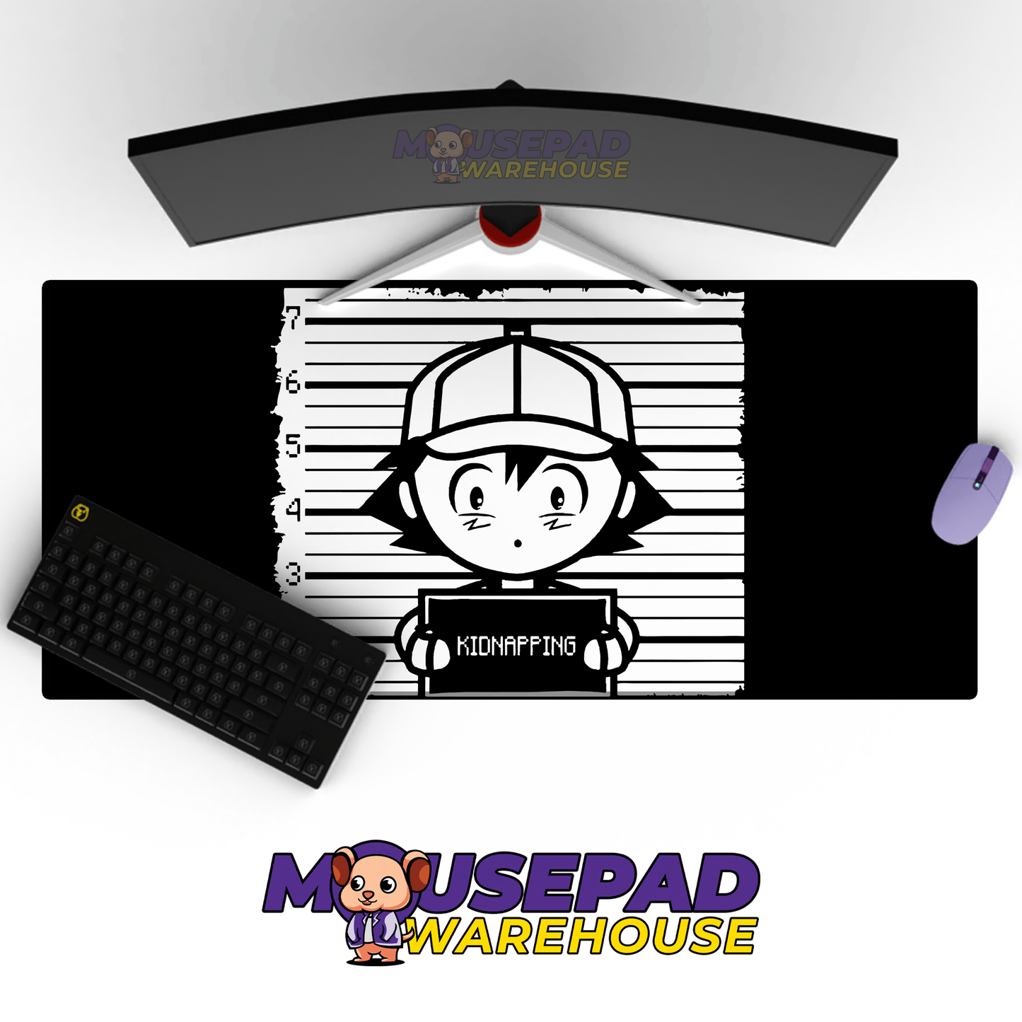 Ash Arrested Pokemon Mousepad 420P52 - Mousepad Warehouse
