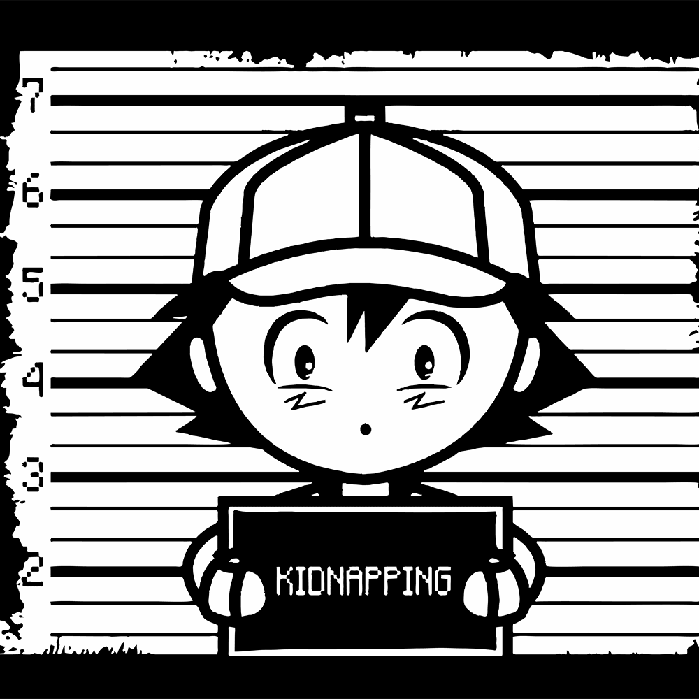 Ash Arrested Pokemon Mousepad 420P52 - Mousepad Warehouse