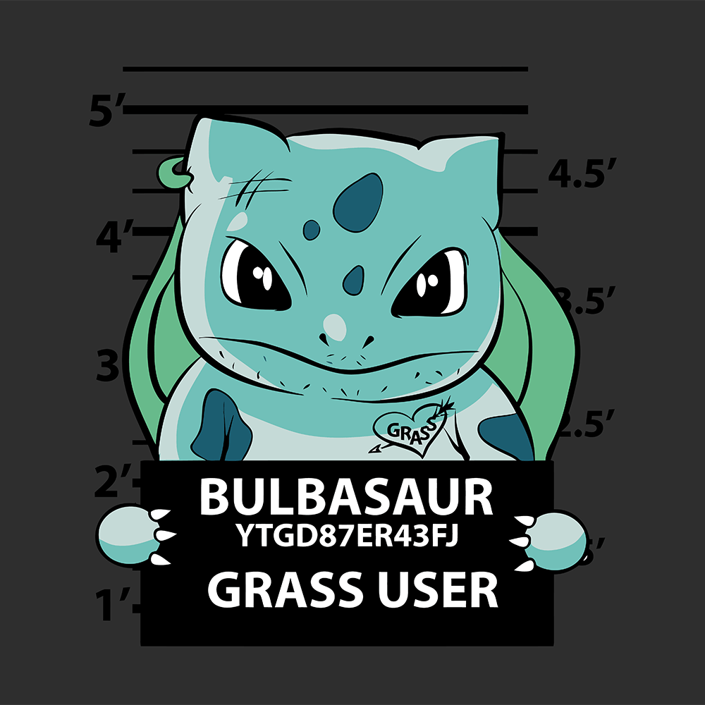 Bulbasaur Arrested Pokemon Mousepad 420P50 - Mousepad Warehouse