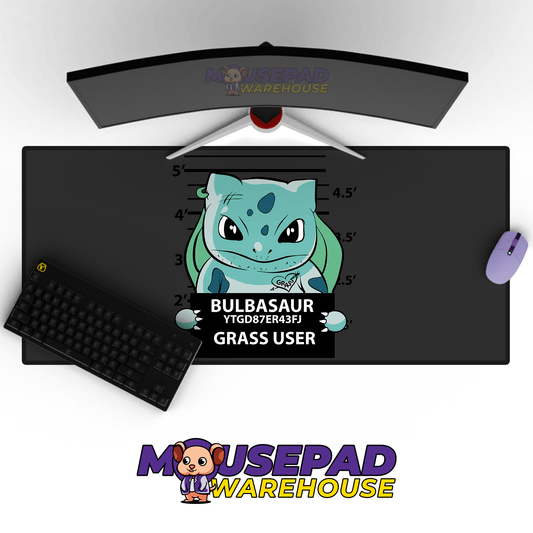 Bulbasaur Arrested Pokemon Mousepad 420P50 - Mousepad Warehouse