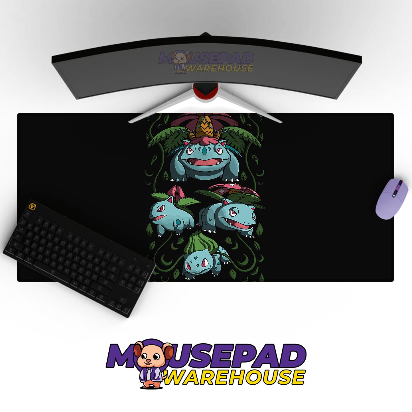 Bulbasaur Ivysaur Venusaur Pokemon Mousepad 420P12 - Mousepad Warehouse