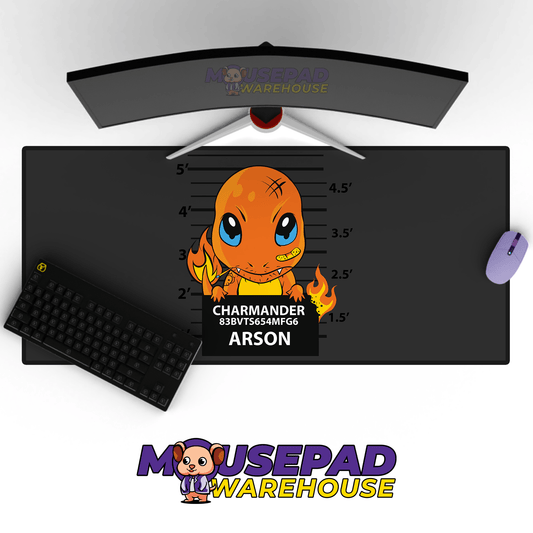 Charmander Arrested Pokemon Mousepad 420P41 - Mousepad Warehouse