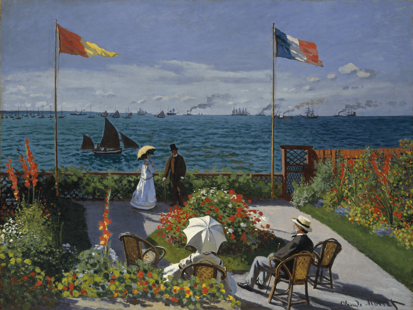 Claude Monet - Garden at Sainte - Adresse Art Mousepad - Mousepad Warehouse