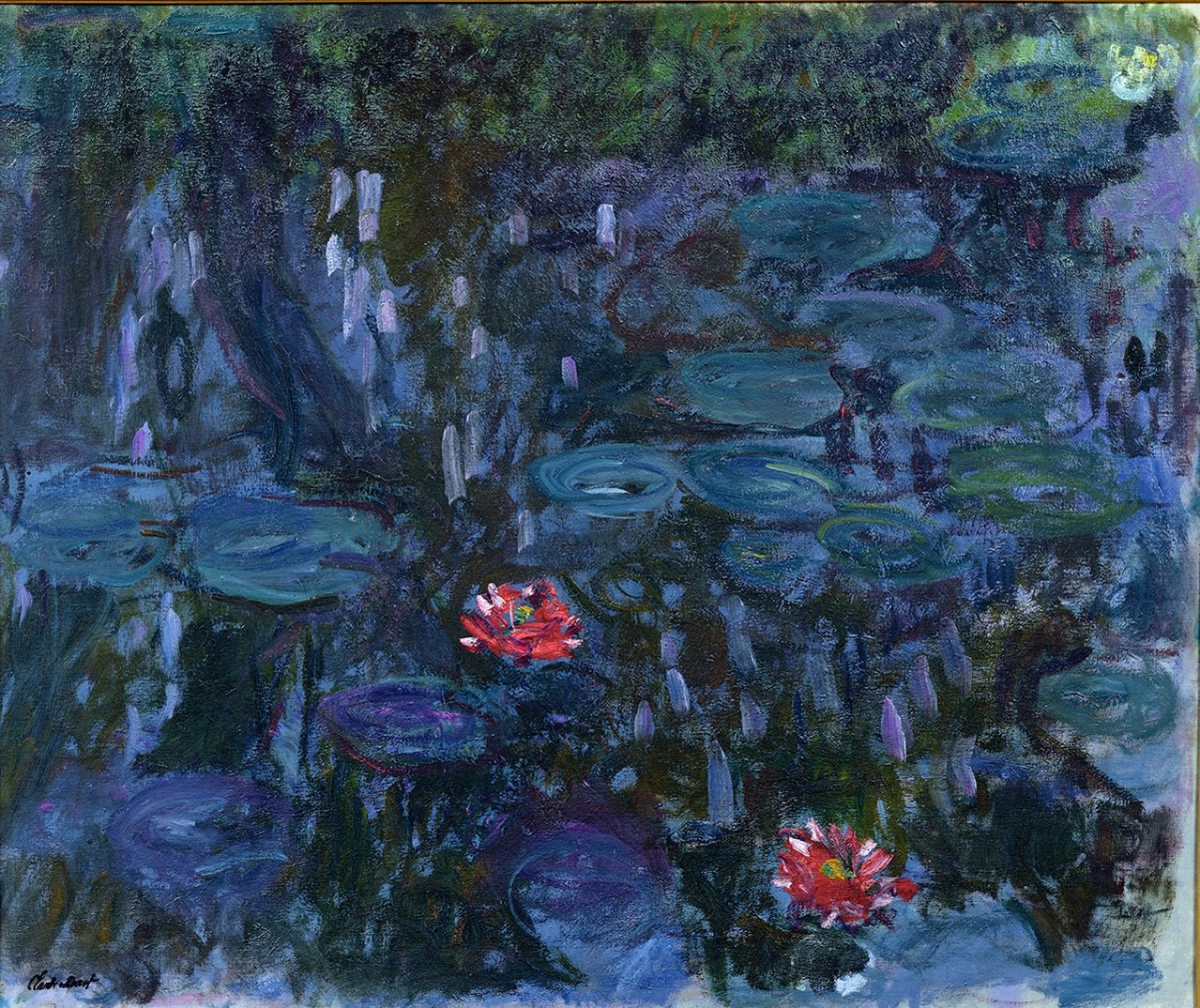 Claude Monet - Water - Lilies, Reflection of a Weeping Willow 1916–1919 Art Mousepad - Mousepad Warehouse