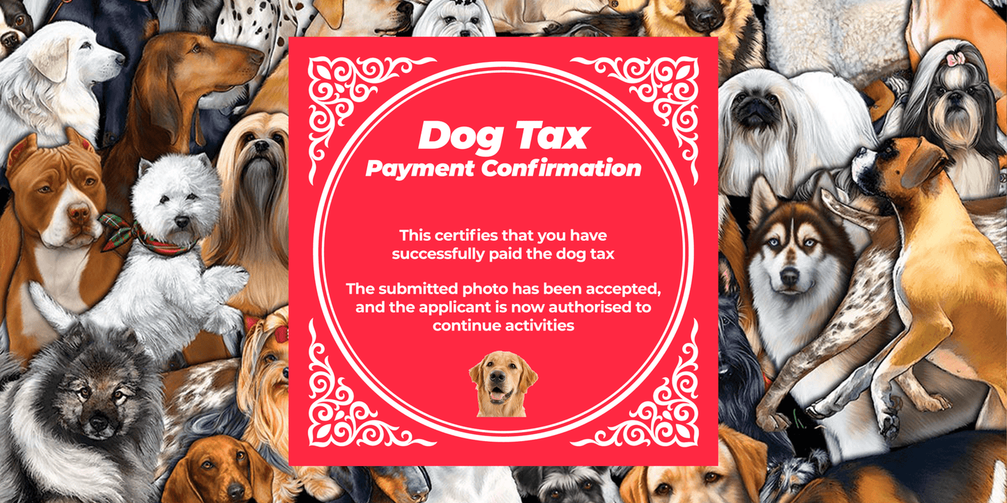 Dog Tax Certificate - Red Note App 小红书 Mousepad - Mousepad Warehouse
