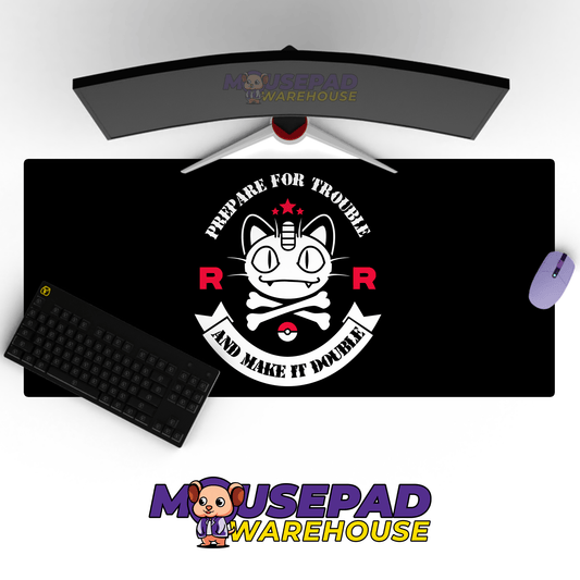 Meowth Team Rocket Pokemon Mousepad 420P54 - Mousepad Warehouse