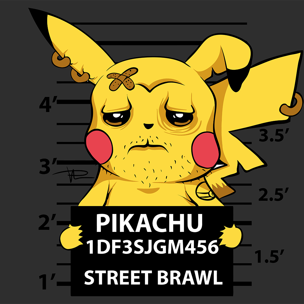 Pikachu Arrested Pokemon Mousepad 420P47 - Mousepad Warehouse
