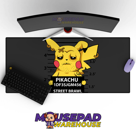 Pikachu Arrested Pokemon Mousepad 420P47 - Mousepad Warehouse