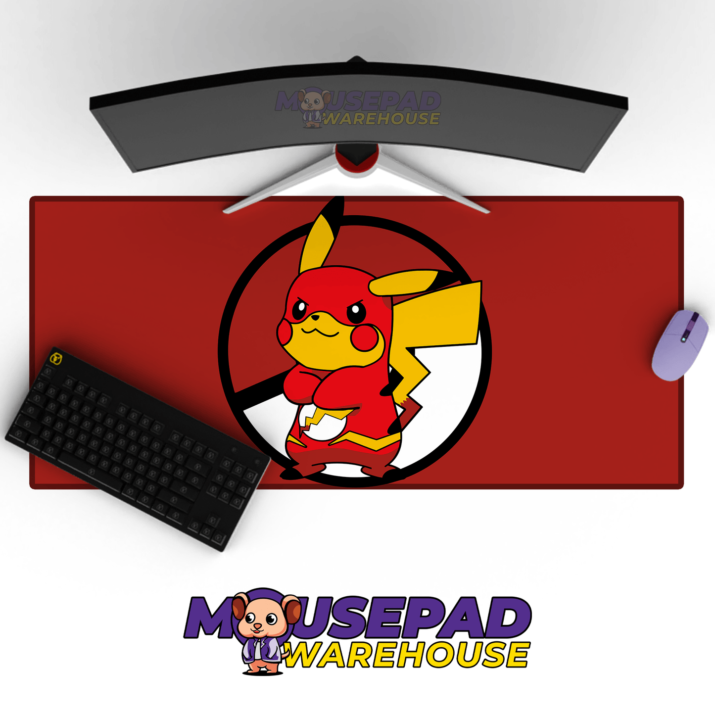Pikachu Flash Pokemon Mousepad 420P36R - Mousepad Warehouse
