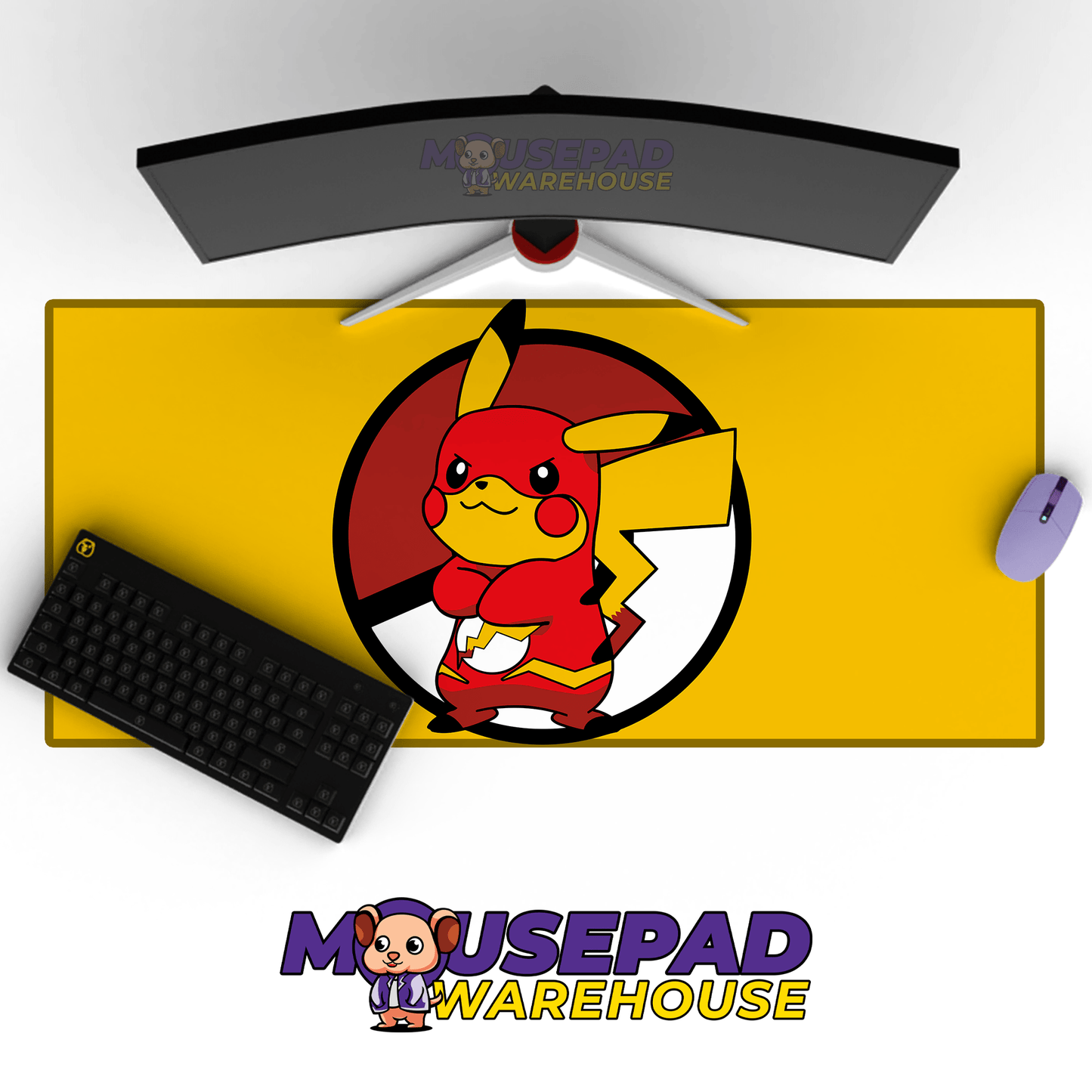Pikachu Flash Pokemon Mousepad 420P36Y - Mousepad Warehouse
