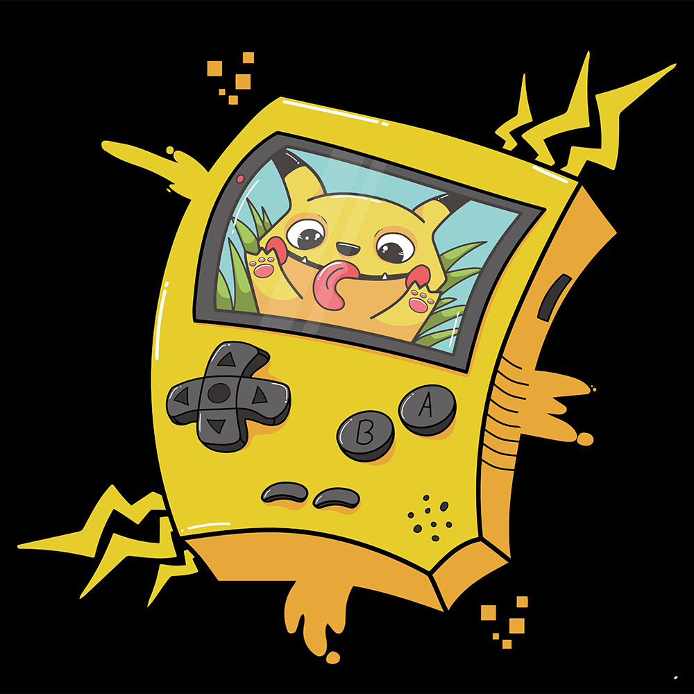 Pikachu Gameboy Pokemon Mousepad 420P32 - Mousepad Warehouse