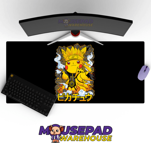 Pikachu Naruto Pokemon Mousepad 4203 - Mousepad Warehouse