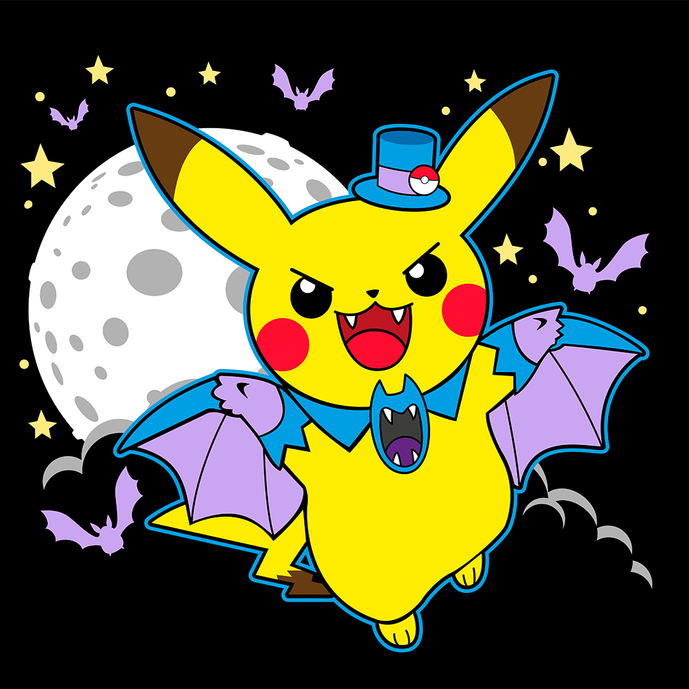Pikachu Zubat Halloween Pokemon Mousepad 420P22 - Mousepad Warehouse