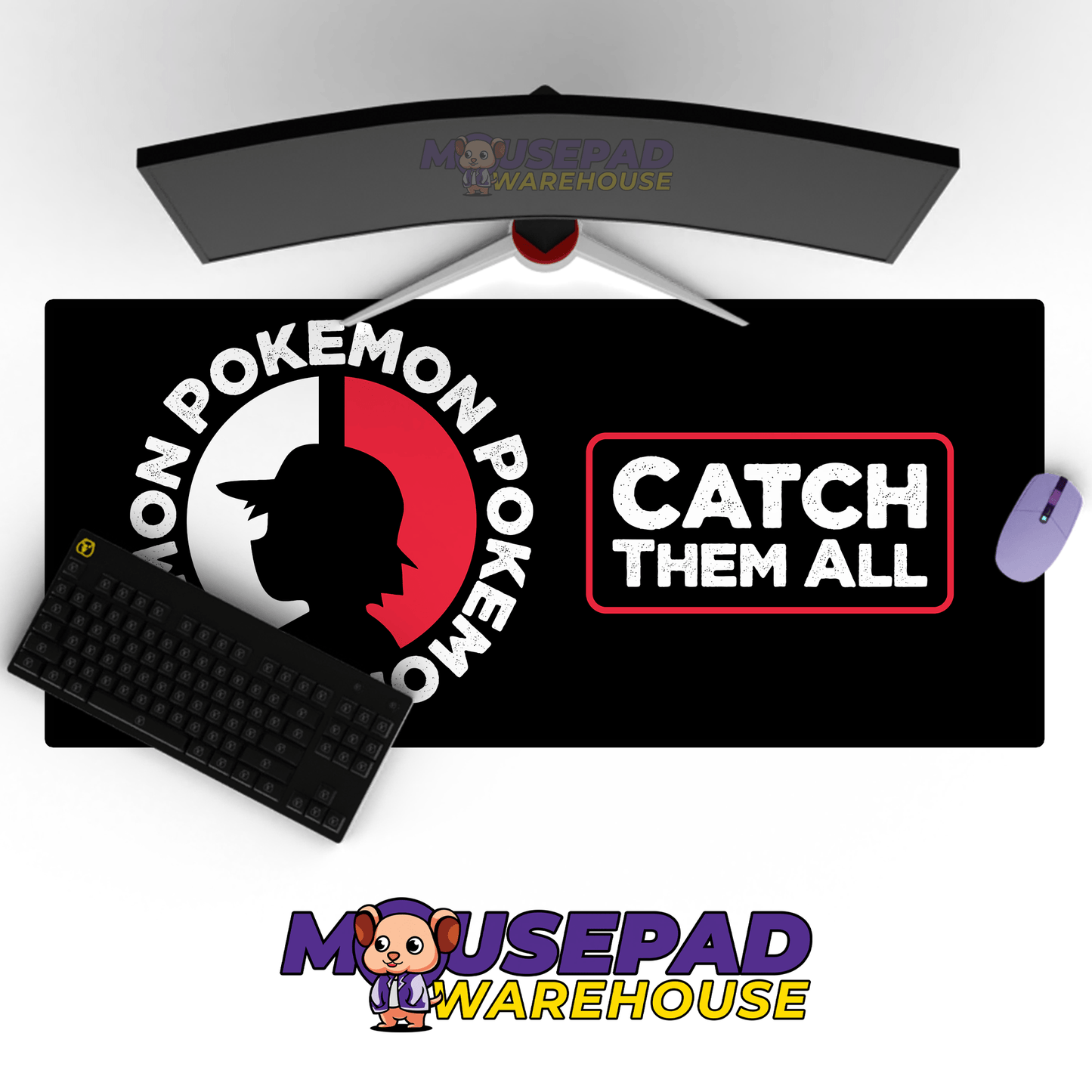 Pokemon Catch Them All Mousepad 420P53 - 2 - Mousepad Warehouse