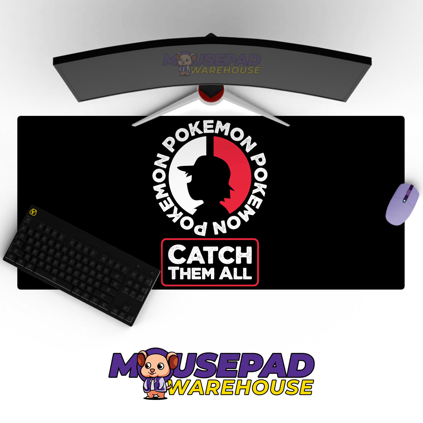 Pokemon Catch Them All Mousepad 420P53 - Mousepad Warehouse