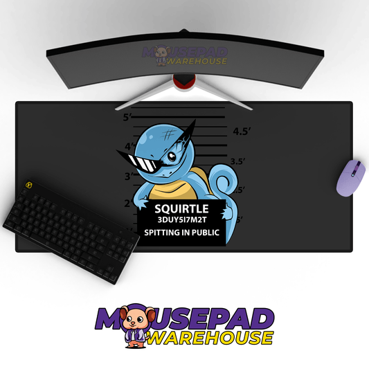 Squirtle Arrested Pokemon Mousepad 420P42 - Mousepad Warehouse