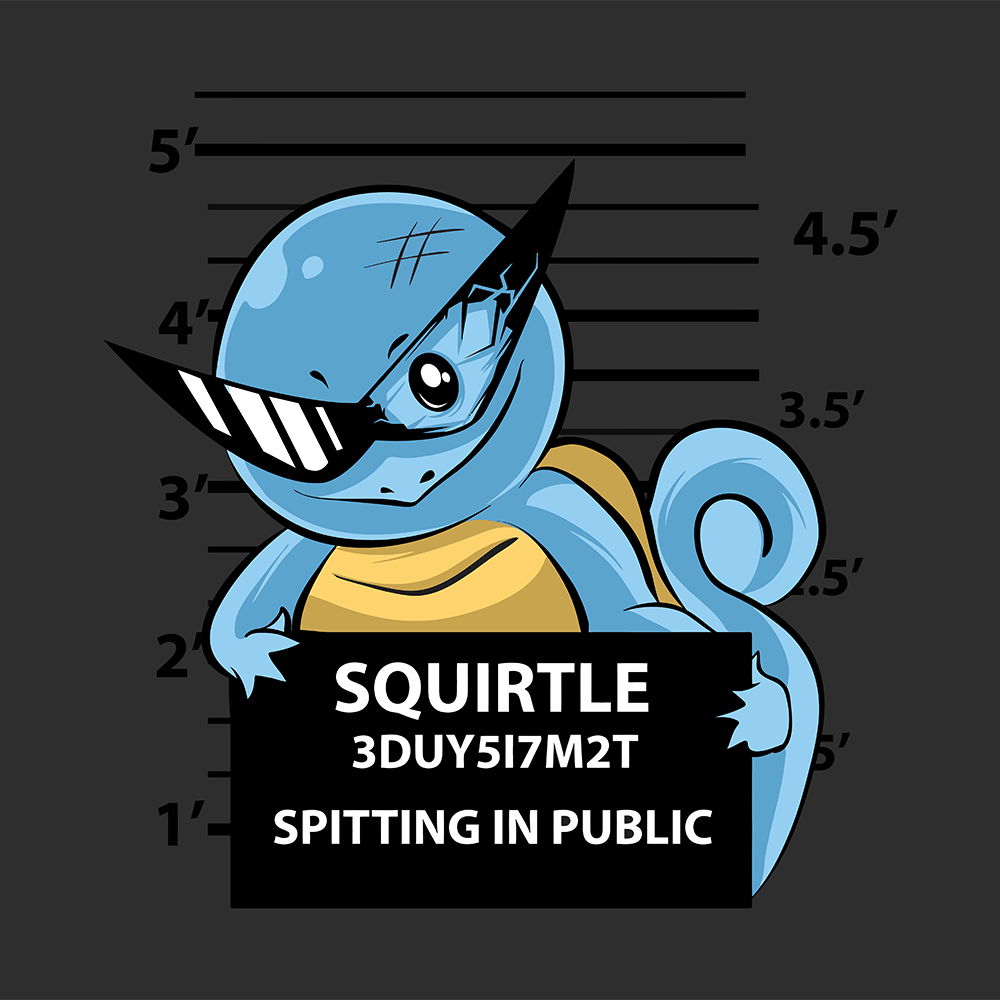 Squirtle Arrested Pokemon Mousepad 420P42 - Mousepad Warehouse