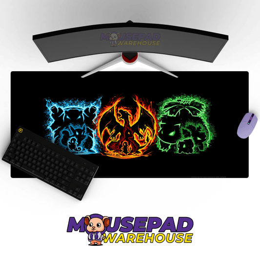 Starter Evolution Pokemon TV Show Mousepad 548142 - Mousepad Warehouse