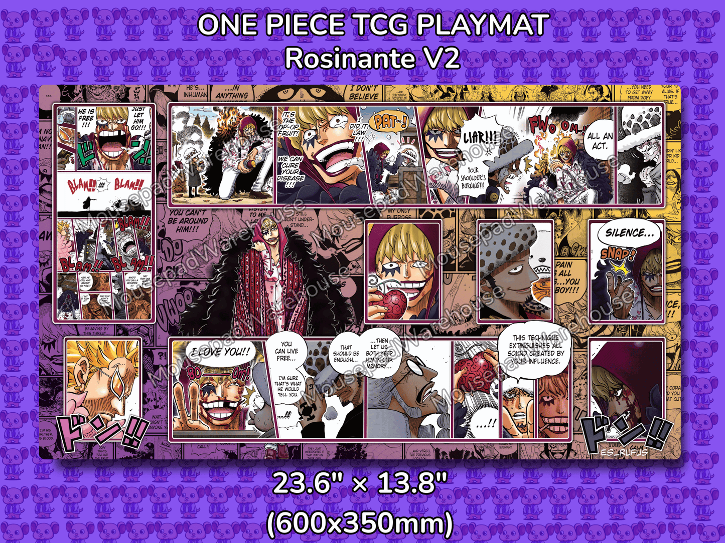 Rosinante One Piece TCG Playmat MousepadWarehouse.com