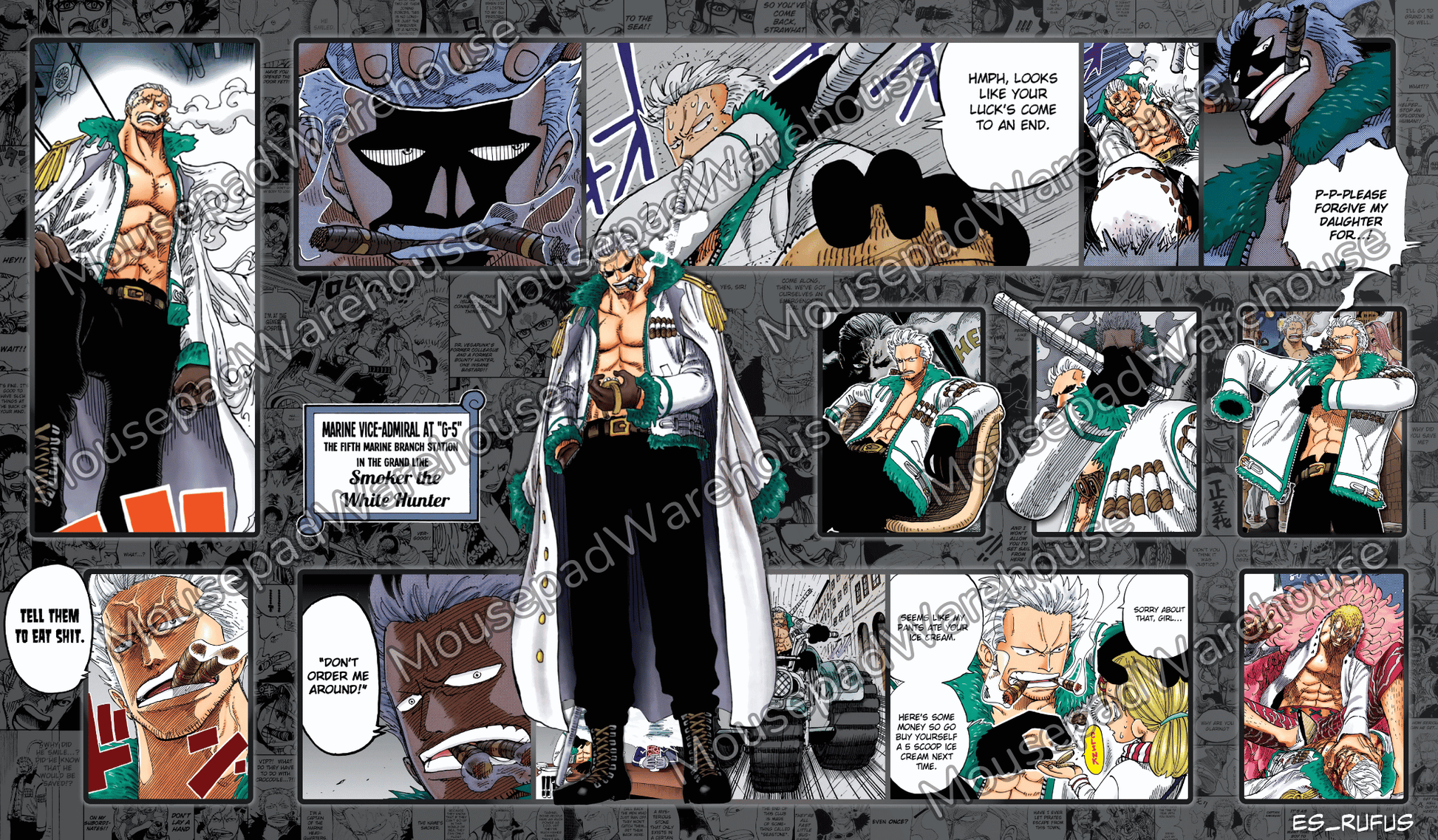 smoker one piece tcg playmat design