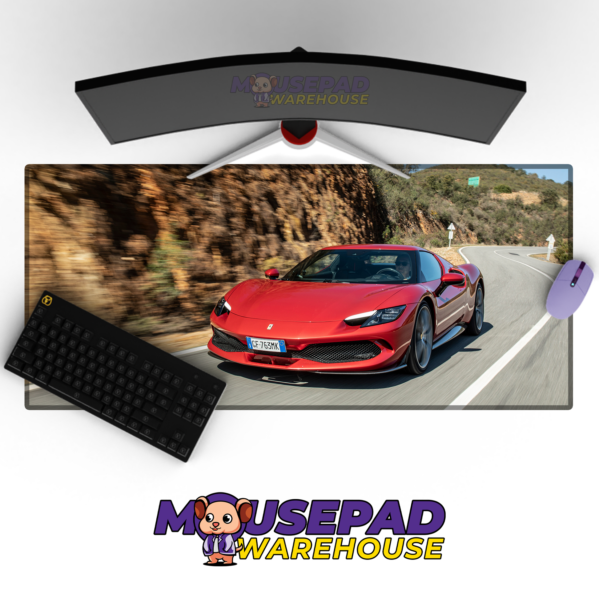 Ferrari 296 GTB Car Mousepad 1218313 MousepadWarehouse.com