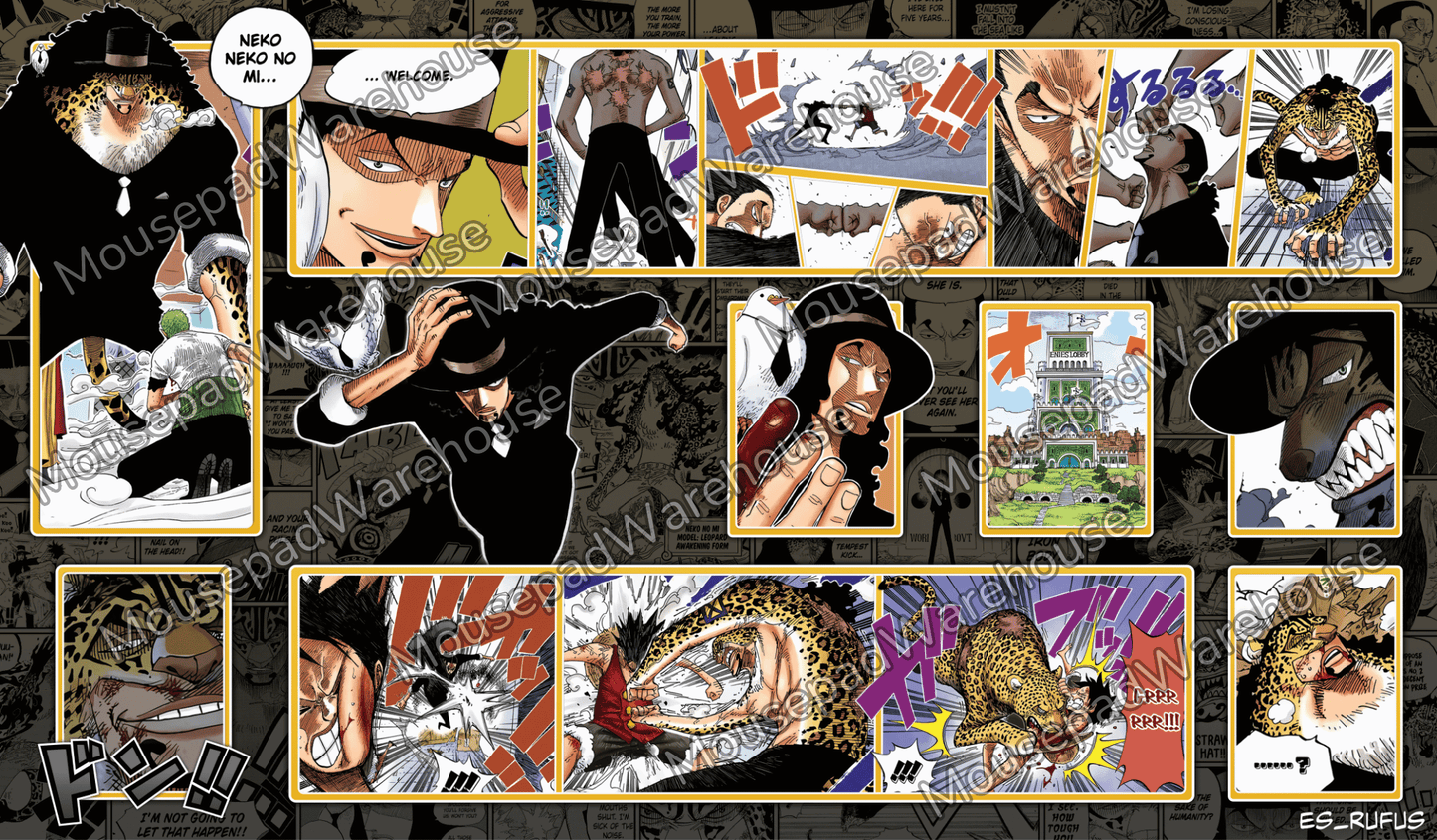 Collage of various anime character panels with dynamic poses and expressions.