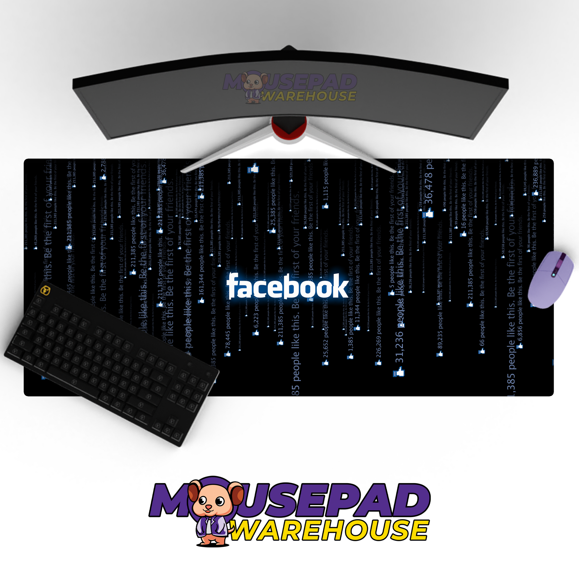 Facebook (Meta) Brand Imagery Mousepad 159084 MousepadWarehouse.com