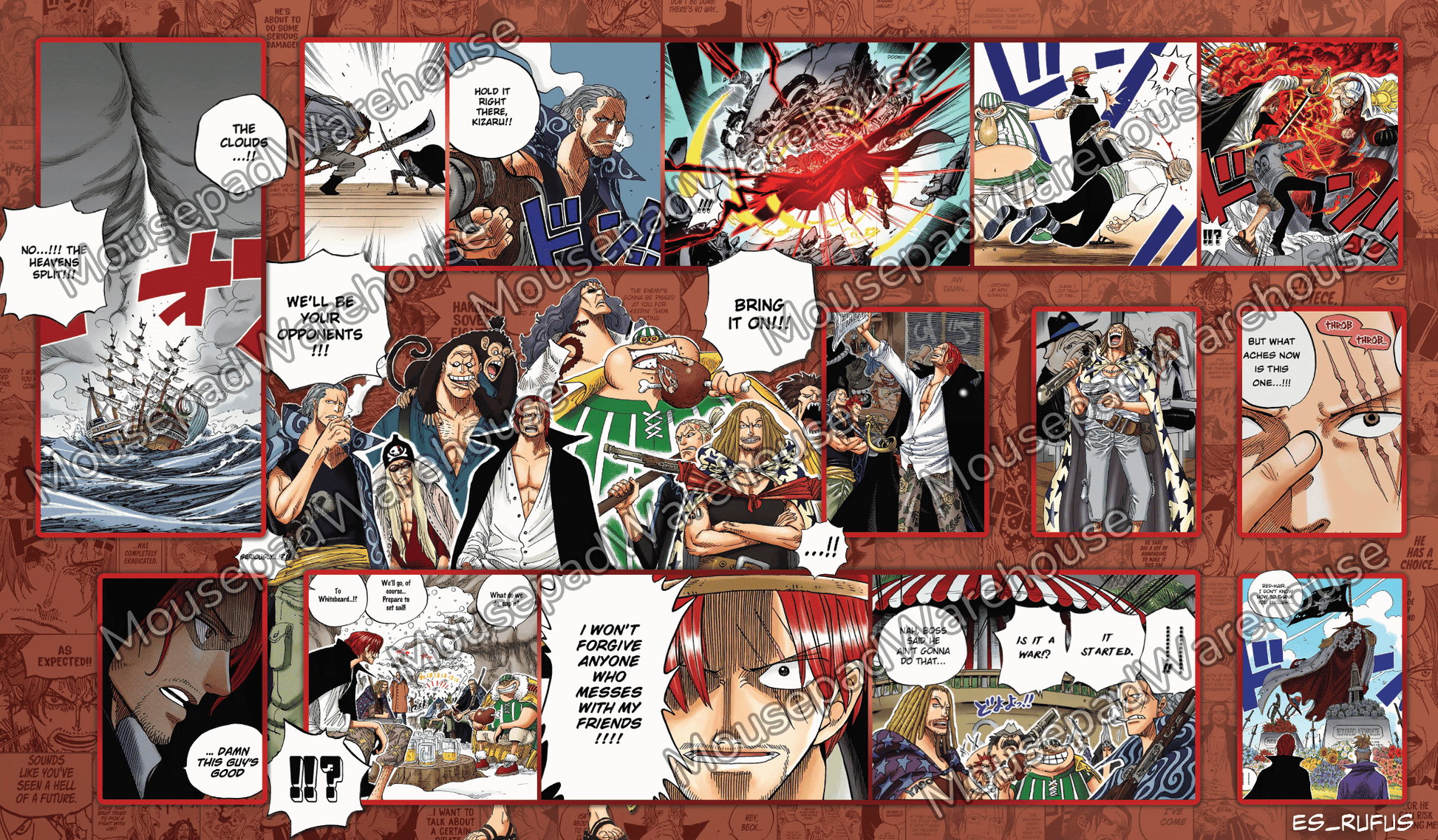 Collage of various anime or manga panels featuring different characters and scenes.