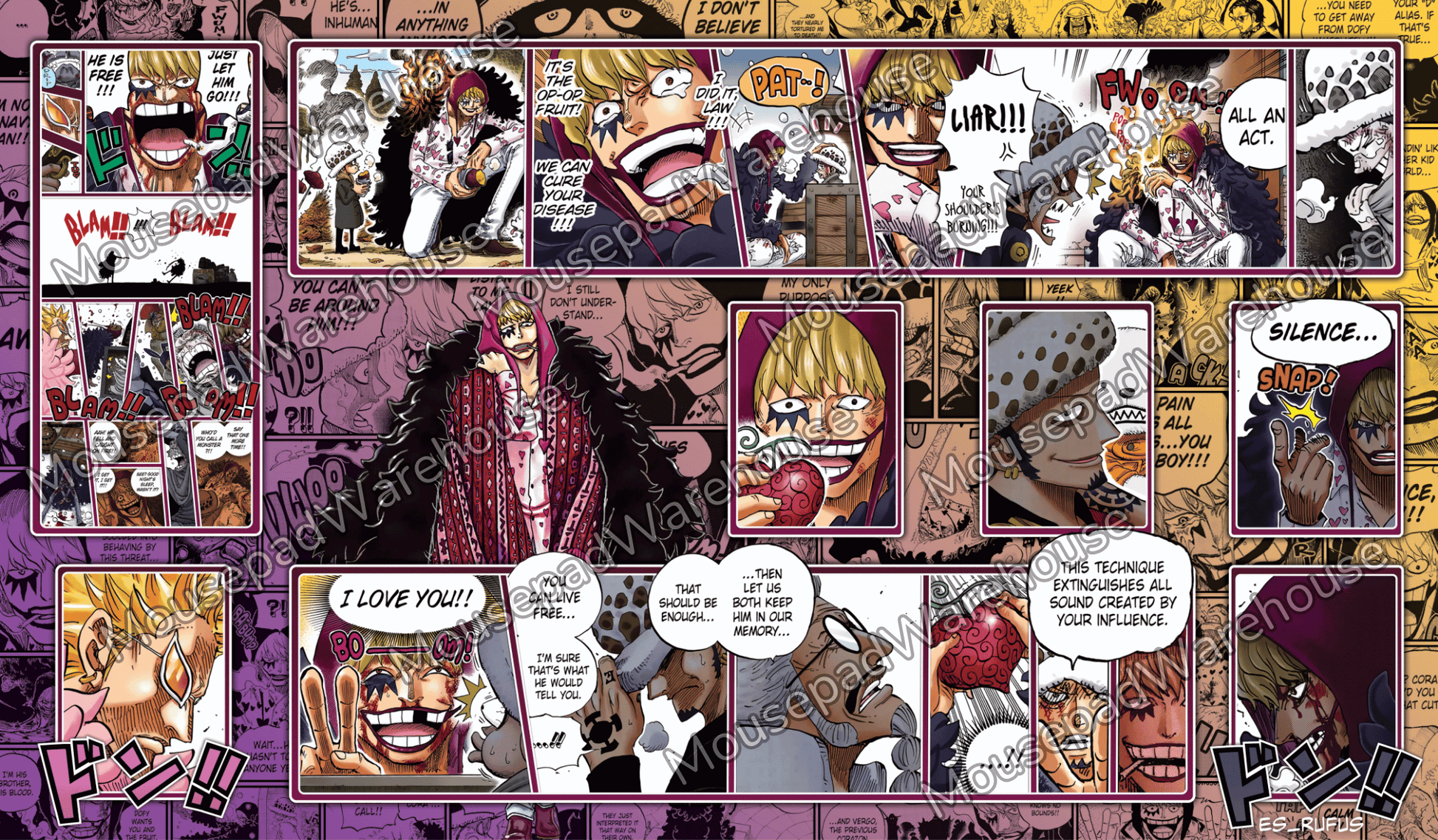 Rosinante One Piece TCG Playmat MousepadWarehouse.com