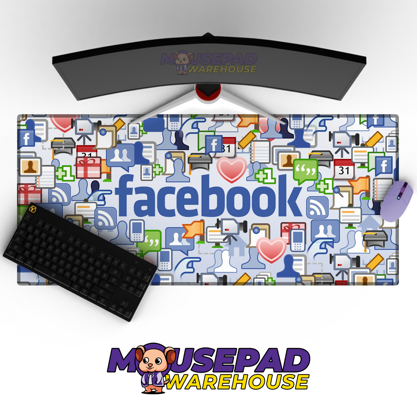 Facebook (Meta) Brand Imagery Mousepad 274960 MousepadWarehouse.com