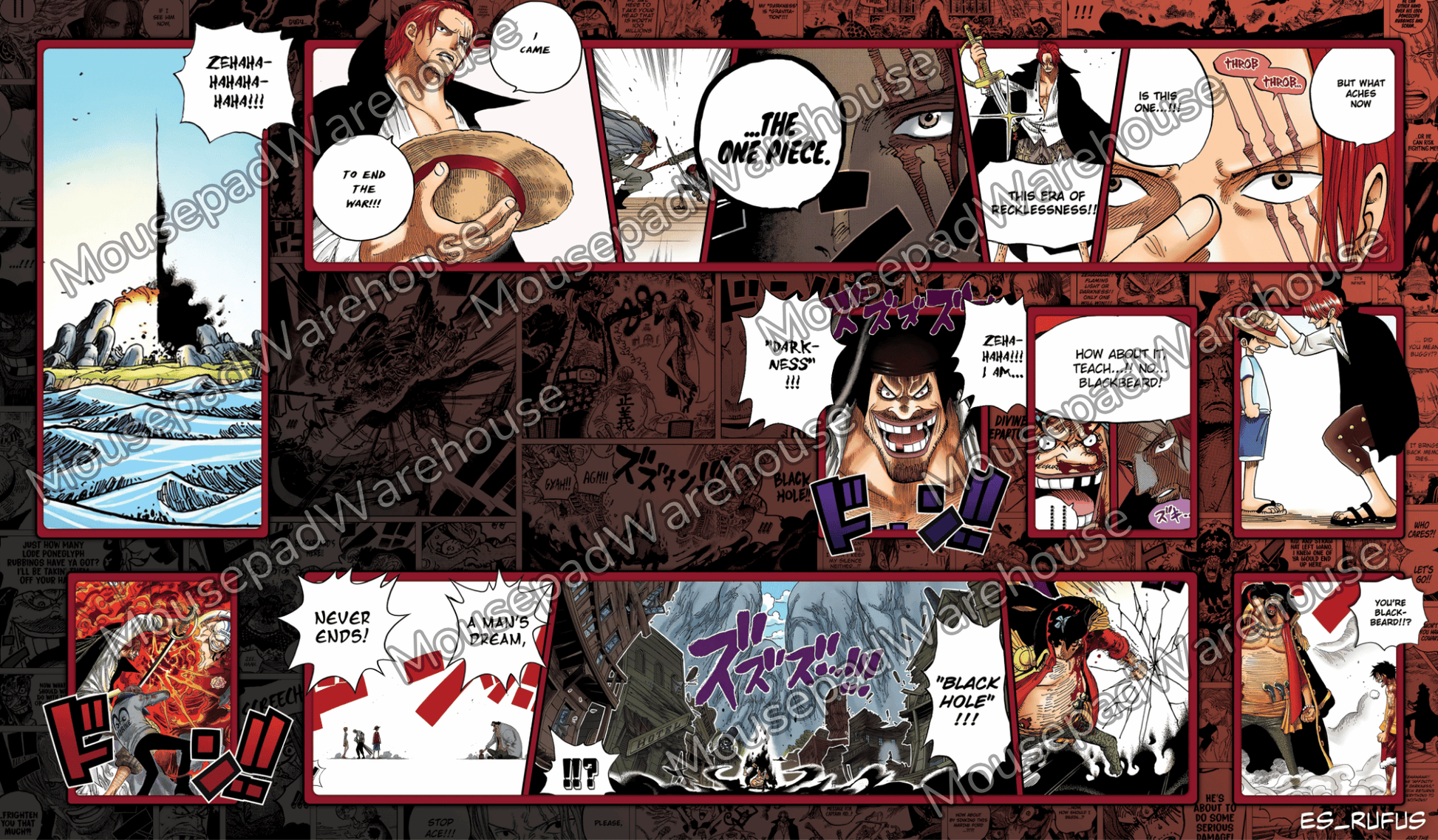 Comic book panel collage with various characters and text bubbles