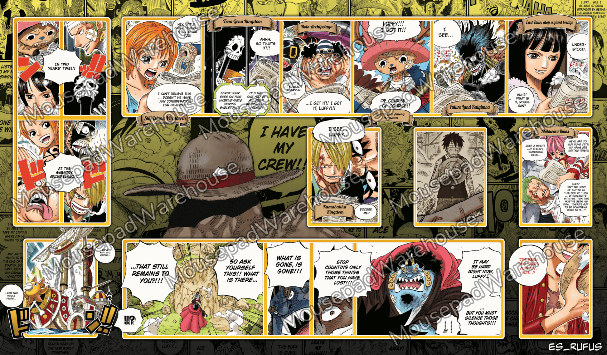 Collage of various anime character panels with dynamic poses and expressions.