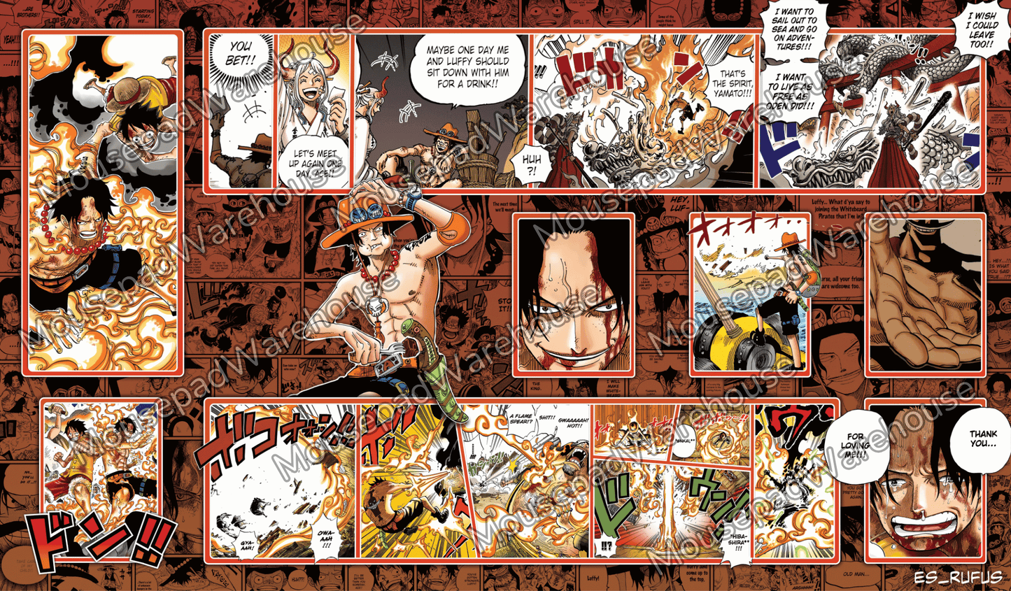 Comic book panel with various characters and text bubbles on a brown background
