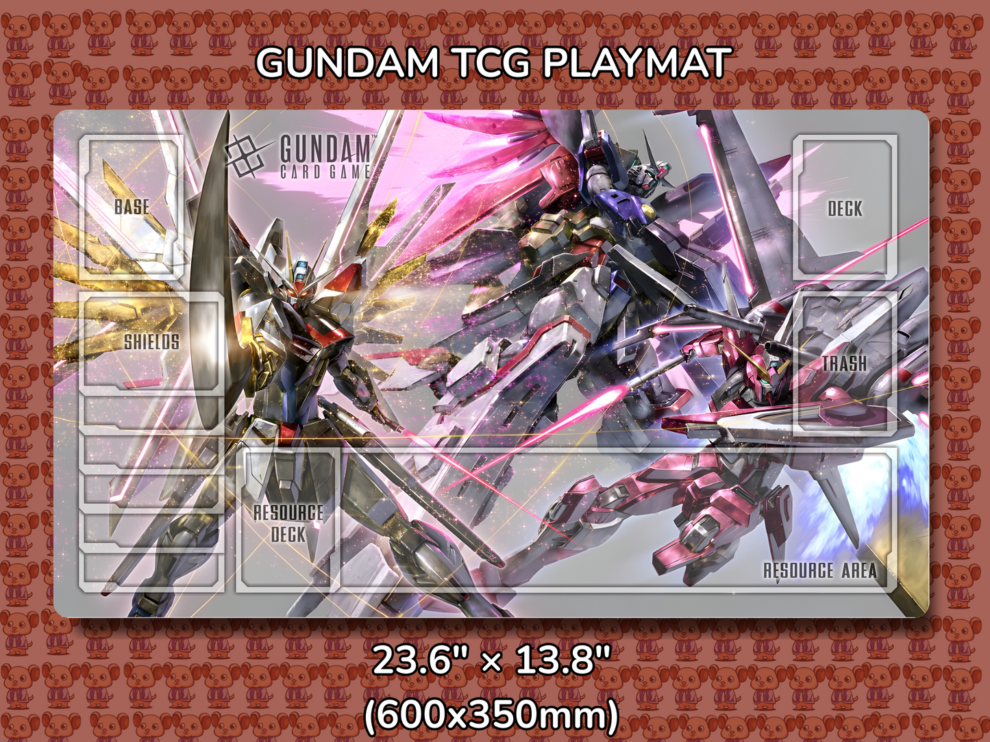 3 Mains Gundam TCG Playmat Mockup