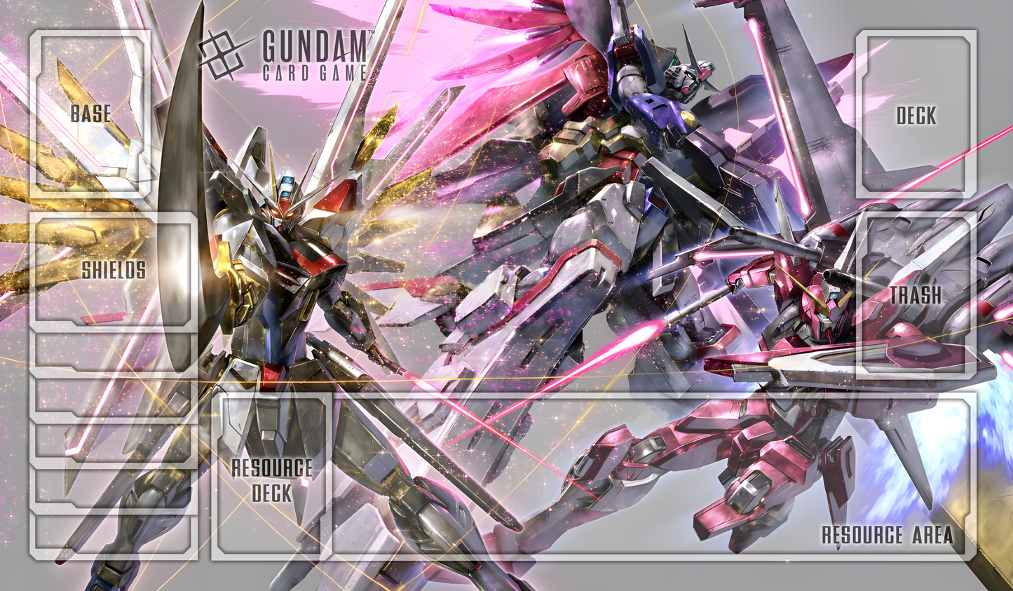 3 Mains Gundam TCG Playmat