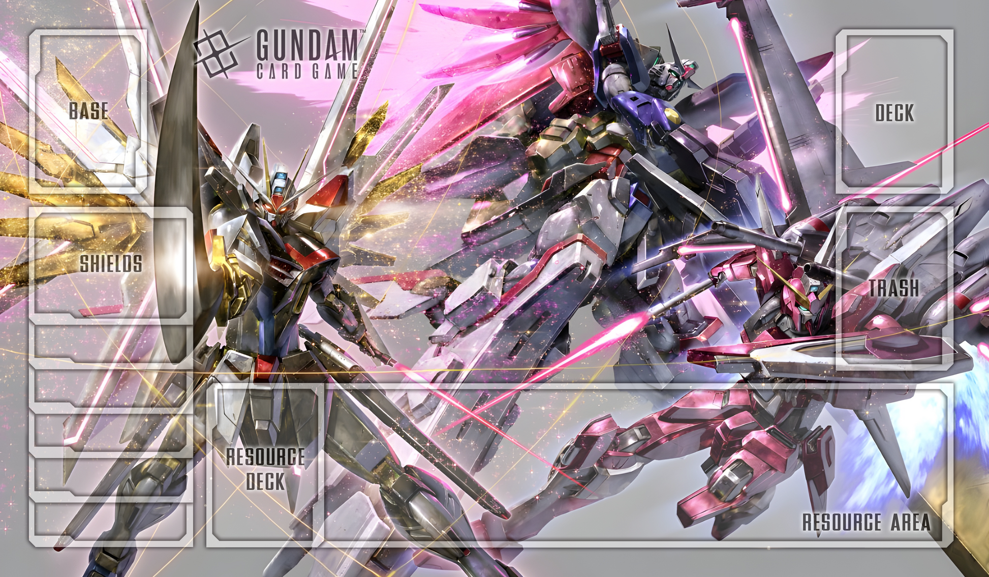3 Mains Gundam TCG Playmat