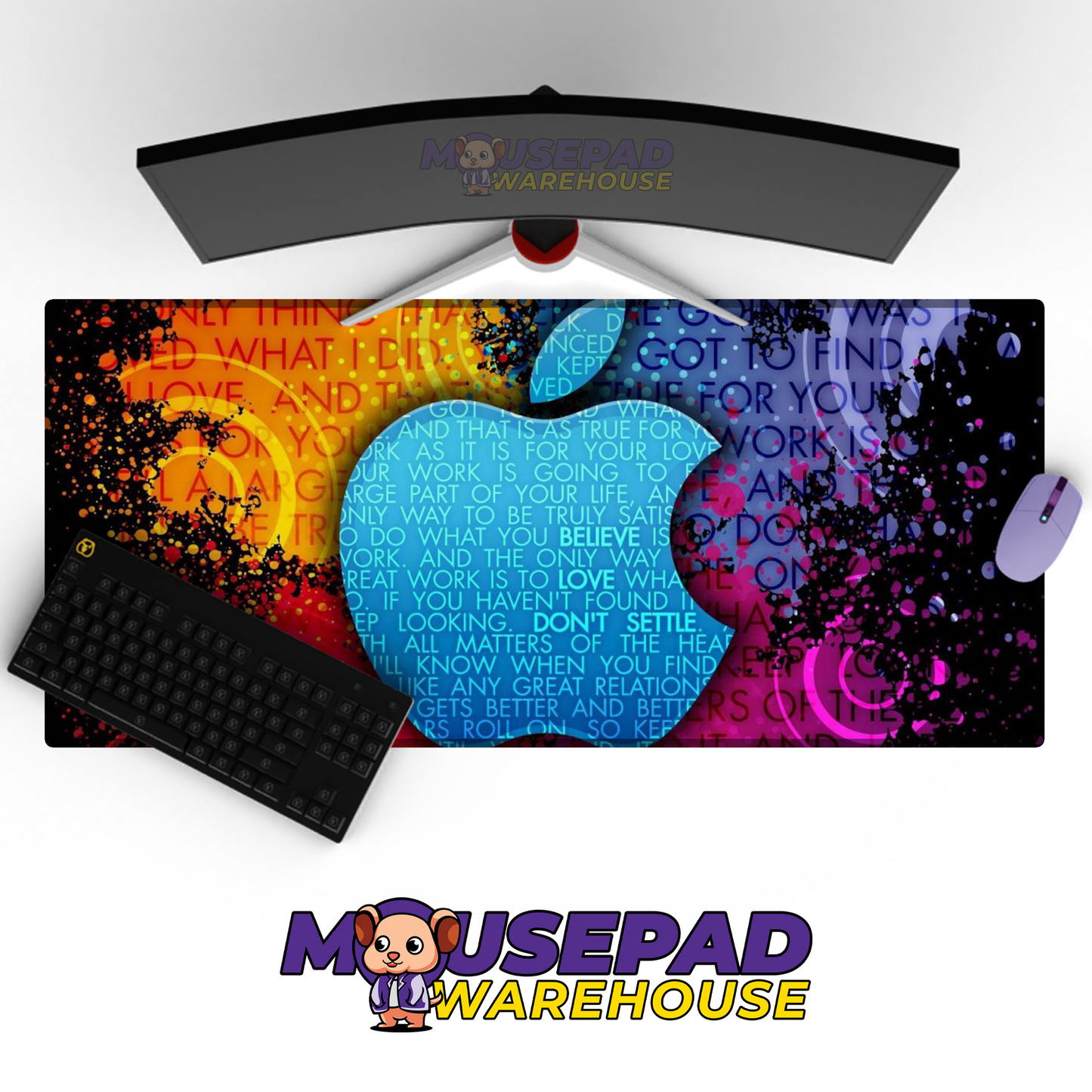 Apple Brand Imagery Mousepad 65447 MousepadWarehouse.com