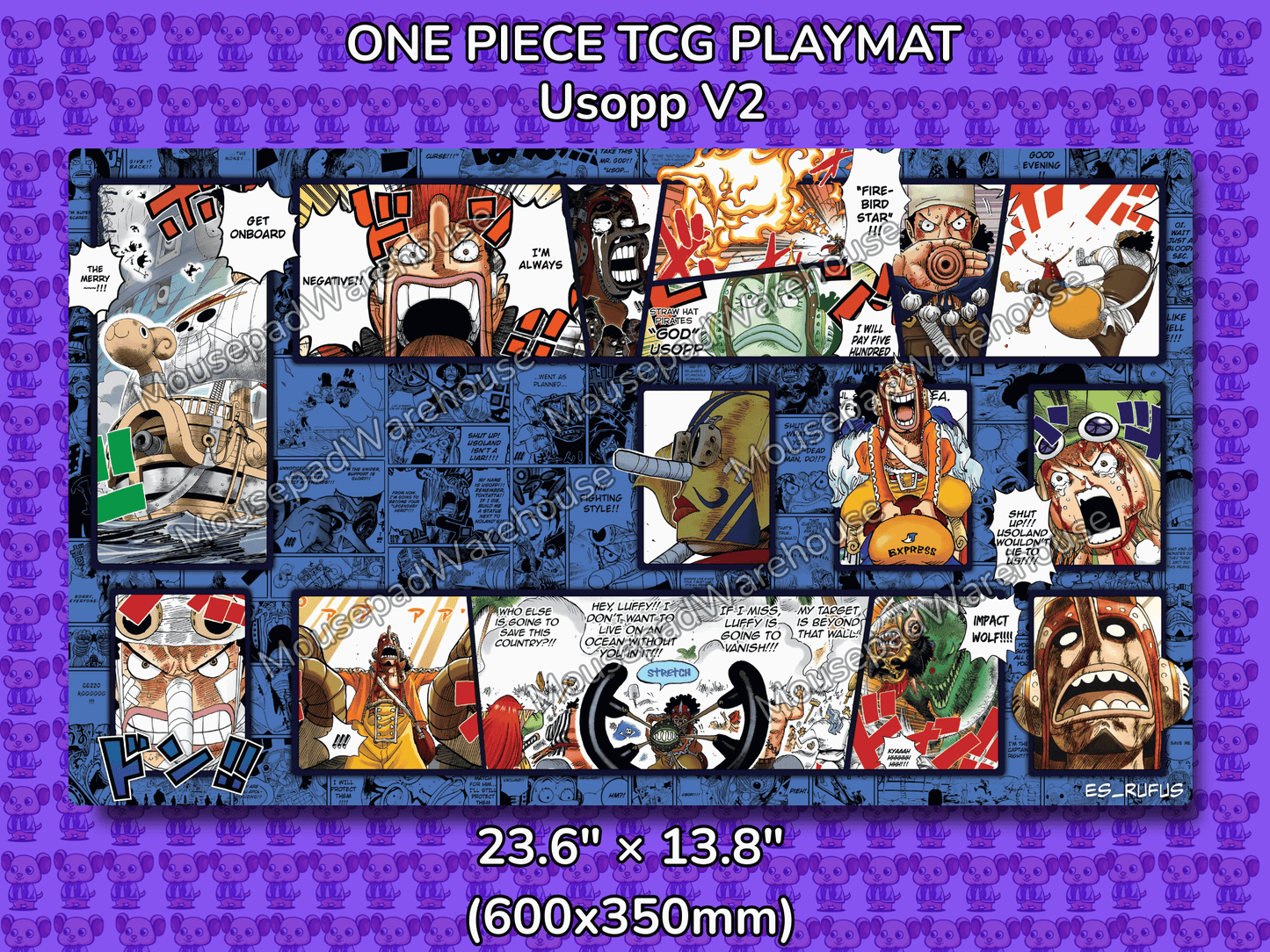 Usopp V2 One Piece TCG Playmat MousepadWarehouse.com