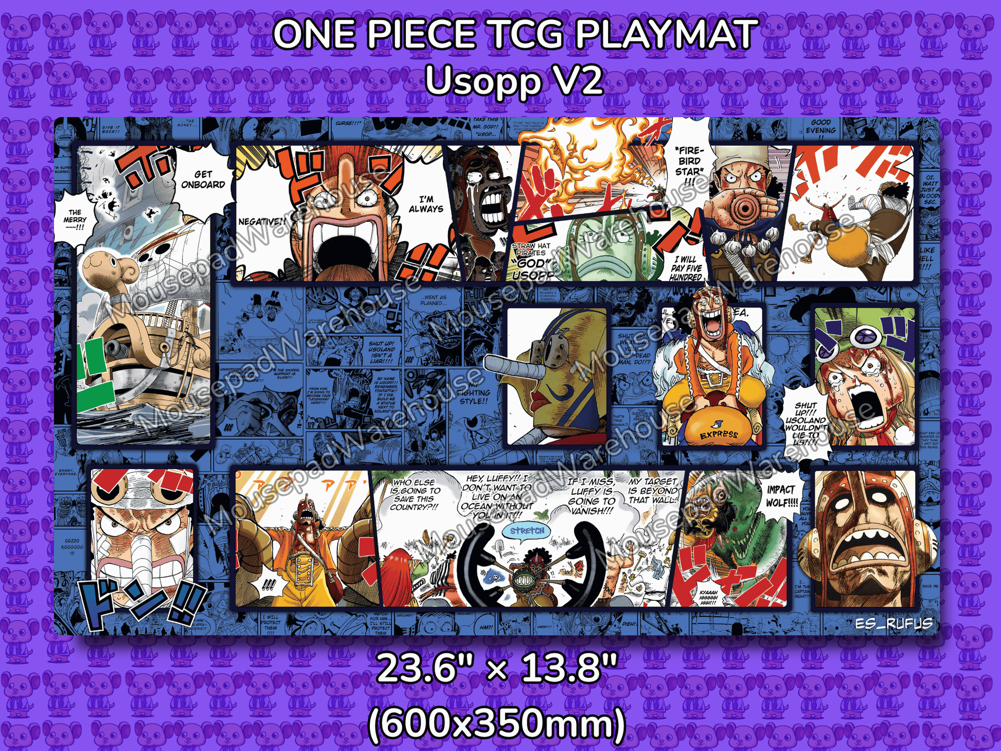 Usopp V2 One Piece TCG Playmat MousepadWarehouse.com