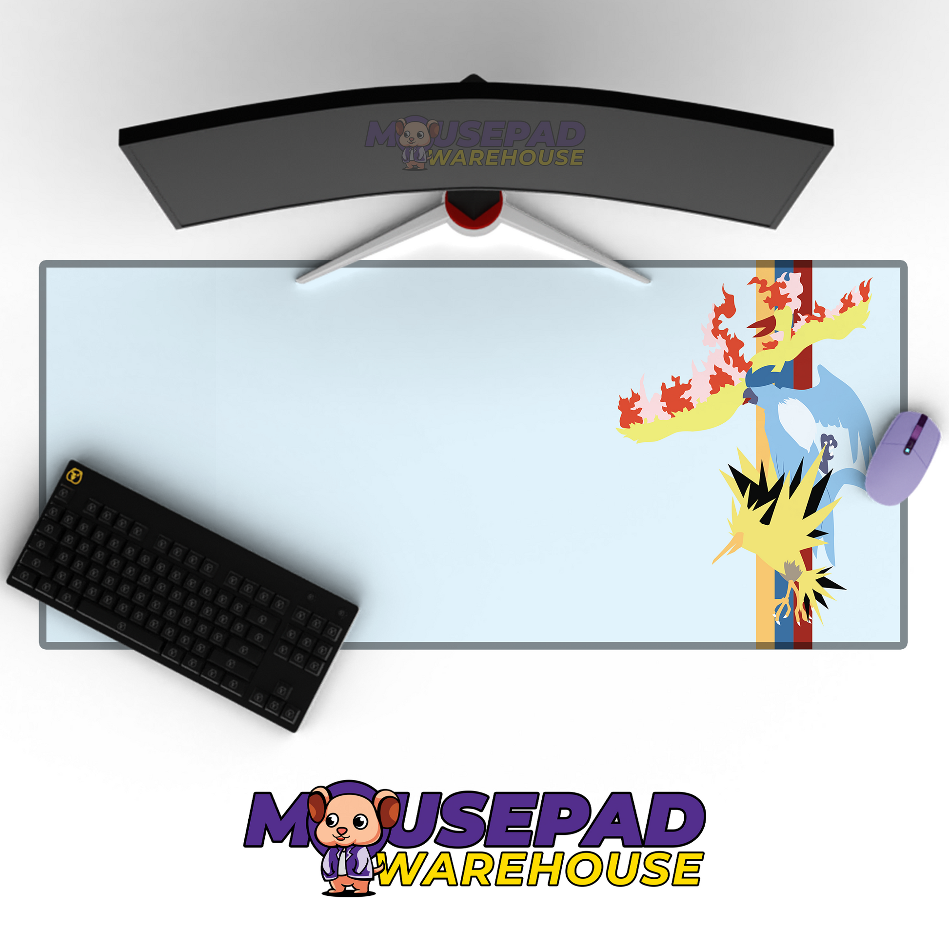 Articuno, Zapdos, Moltres Pokemon TV Show Mousepad 745074 MousepadWarehouse.com