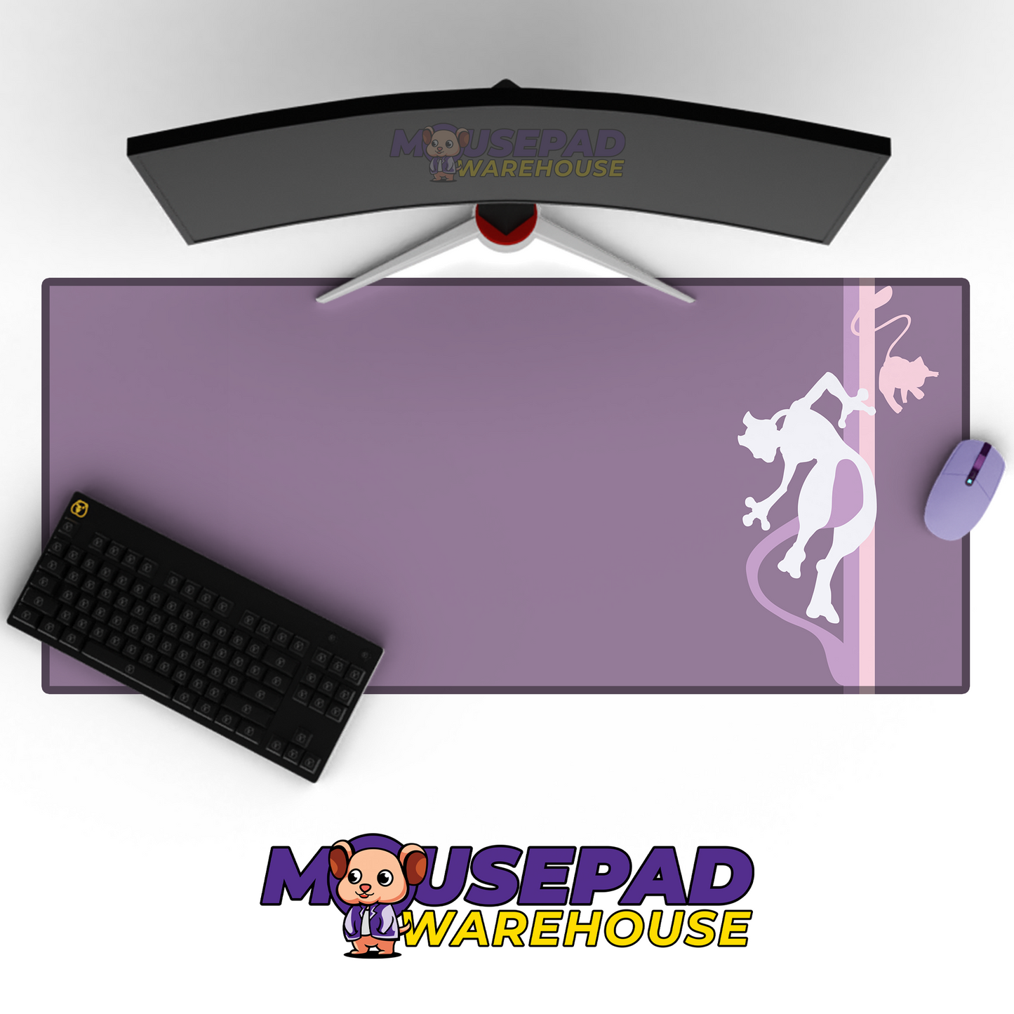 Mew, Mewtwo Pokemon TV Show Mousepad 745079 MousepadWarehouse.com