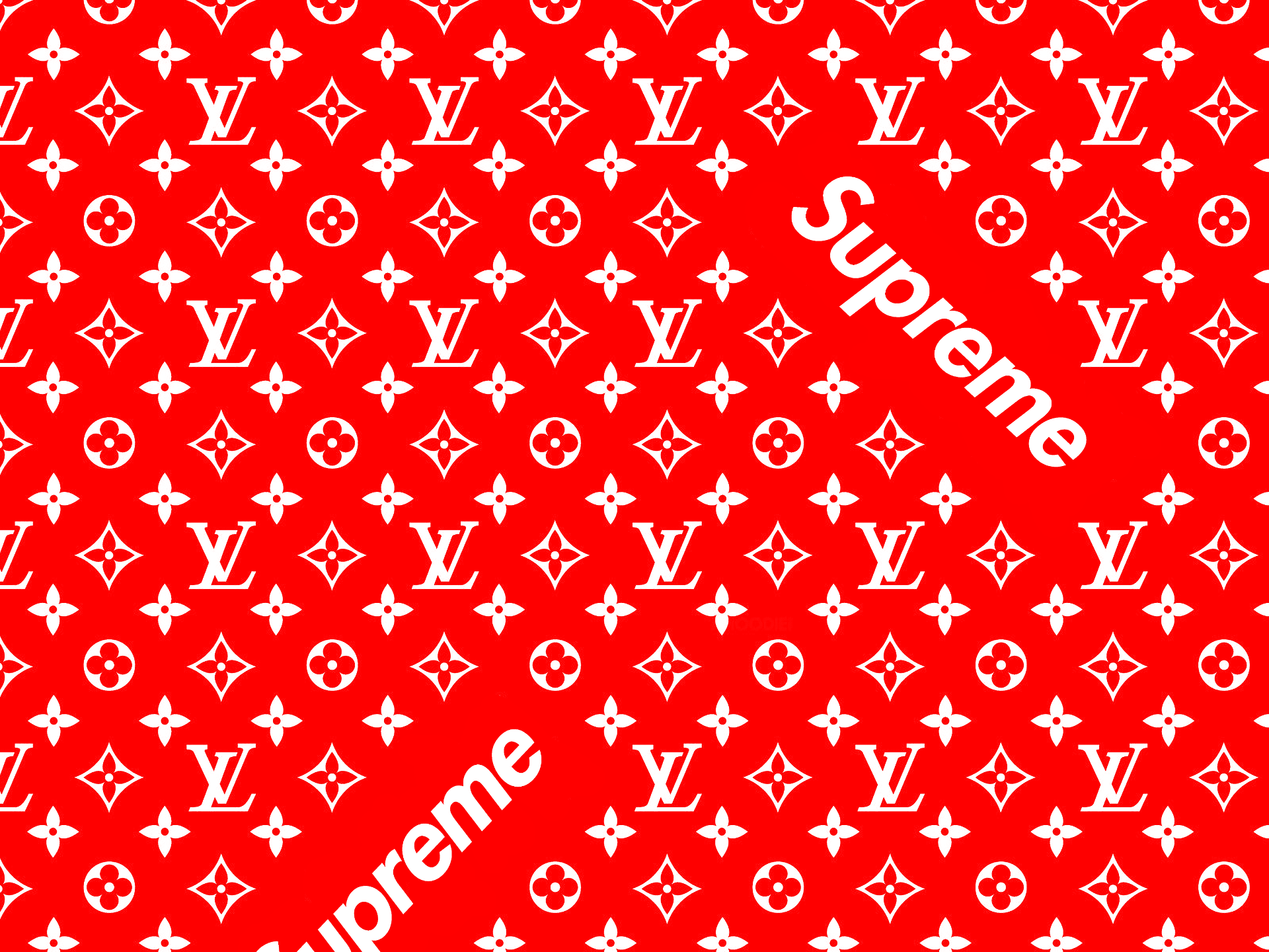 Louis Vuitton & Supreme Brand Imagery Mousepad 888642 MousepadWarehouse.com