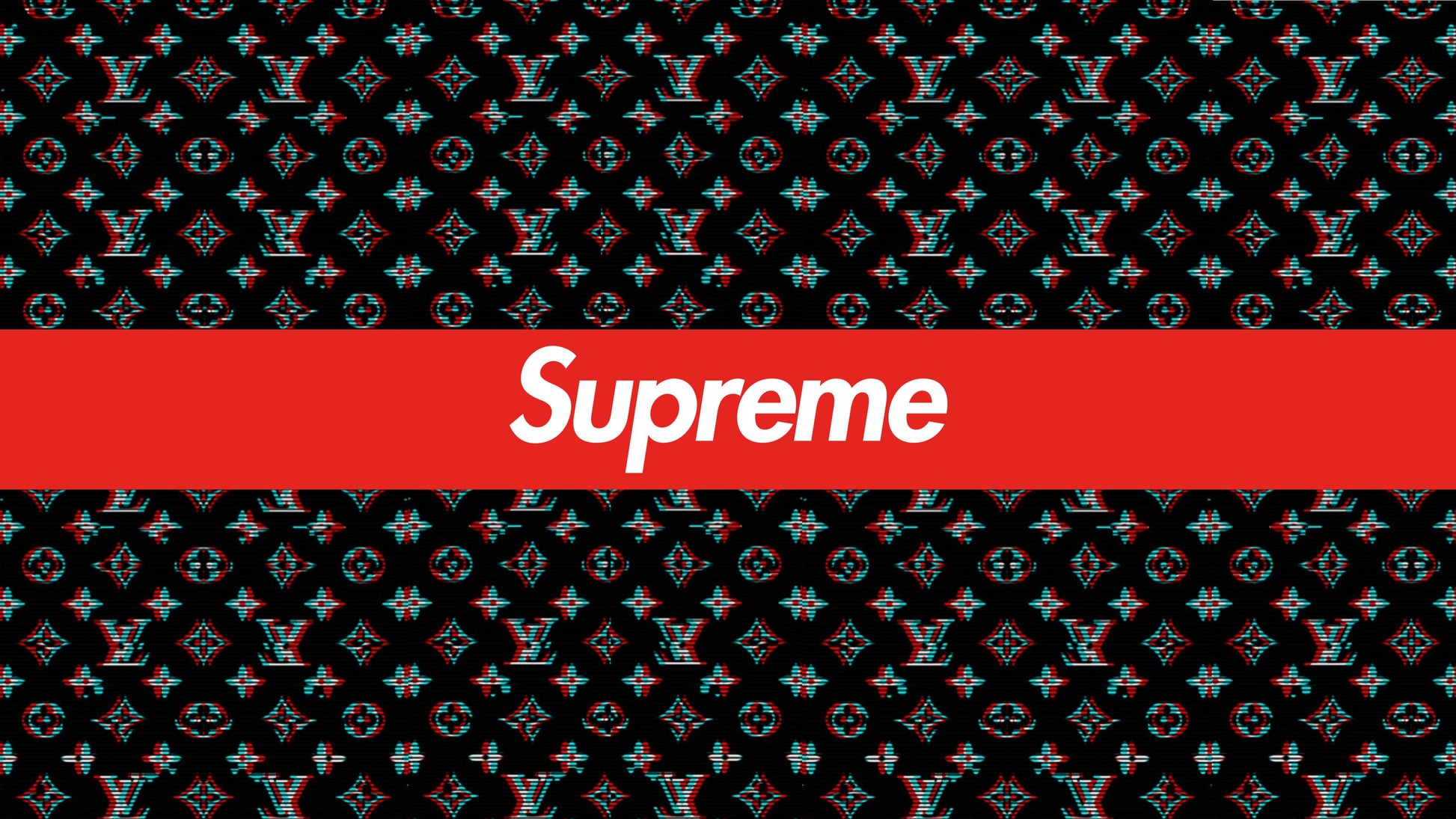 Louis Vuitton & Supreme Brand Imagery Mousepad 888649 MousepadWarehouse.com