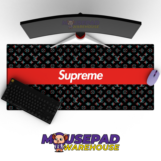 Louis Vuitton & Supreme Brand Imagery Mousepad 888649 MousepadWarehouse.com