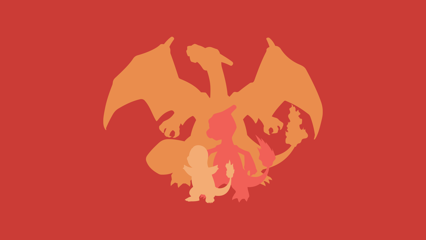 Charizard, Charmander, Charmeleon Pokemon TV Show Mousepad 961194 MousepadWarehouse.com