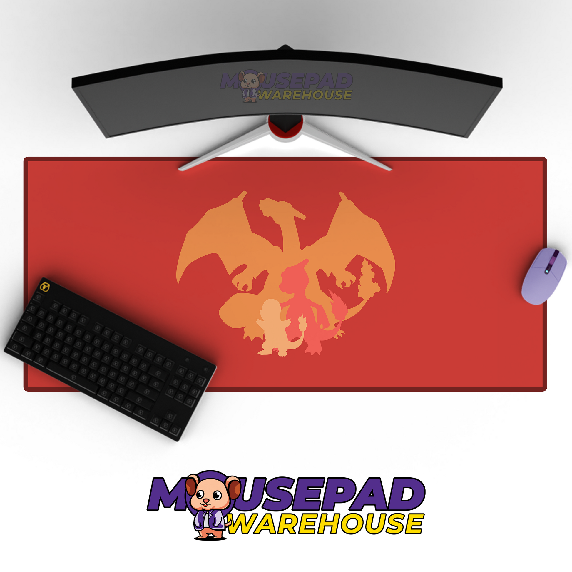 Charizard, Charmander, Charmeleon Pokemon TV Show Mousepad 961194 MousepadWarehouse.com