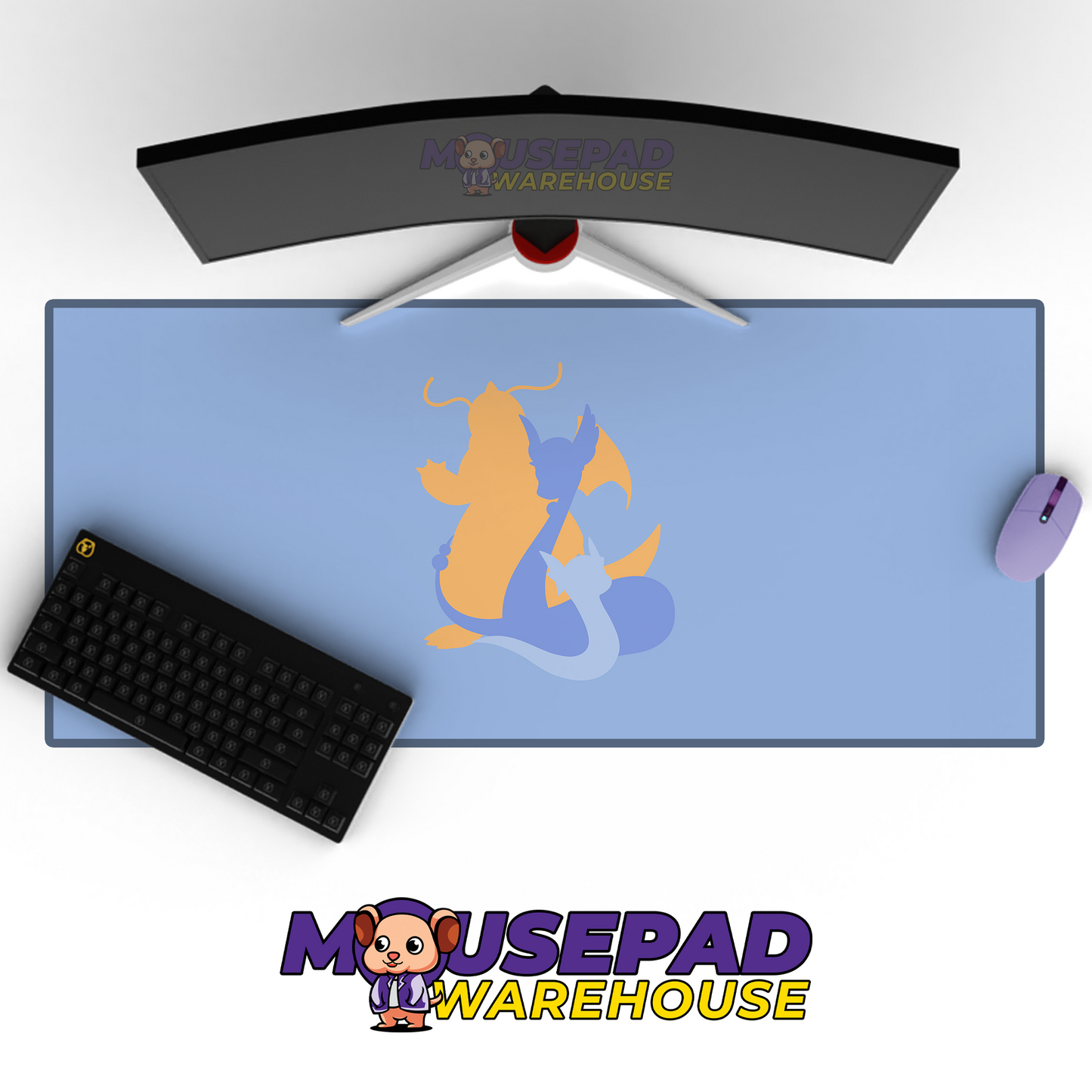 Dragonite, Dragonair, Dratini Pokemon TV Show Mousepad 961213 MousepadWarehouse.com