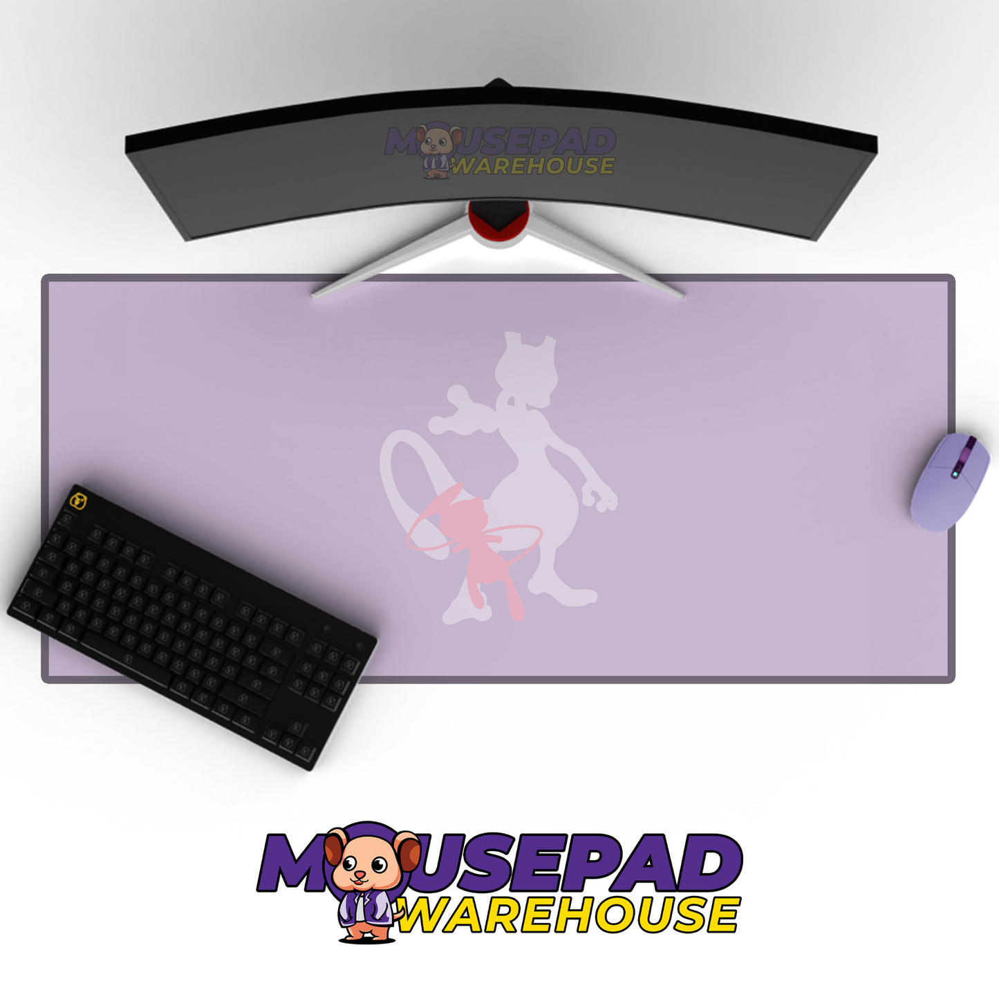 Mew, Mewtwo Pokemon TV Show Mousepad 961640 MousepadWarehouse.com