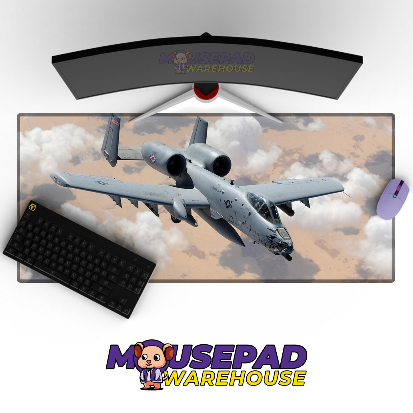 A-10 Warthog V14 Mousepad Deskmat Mockup