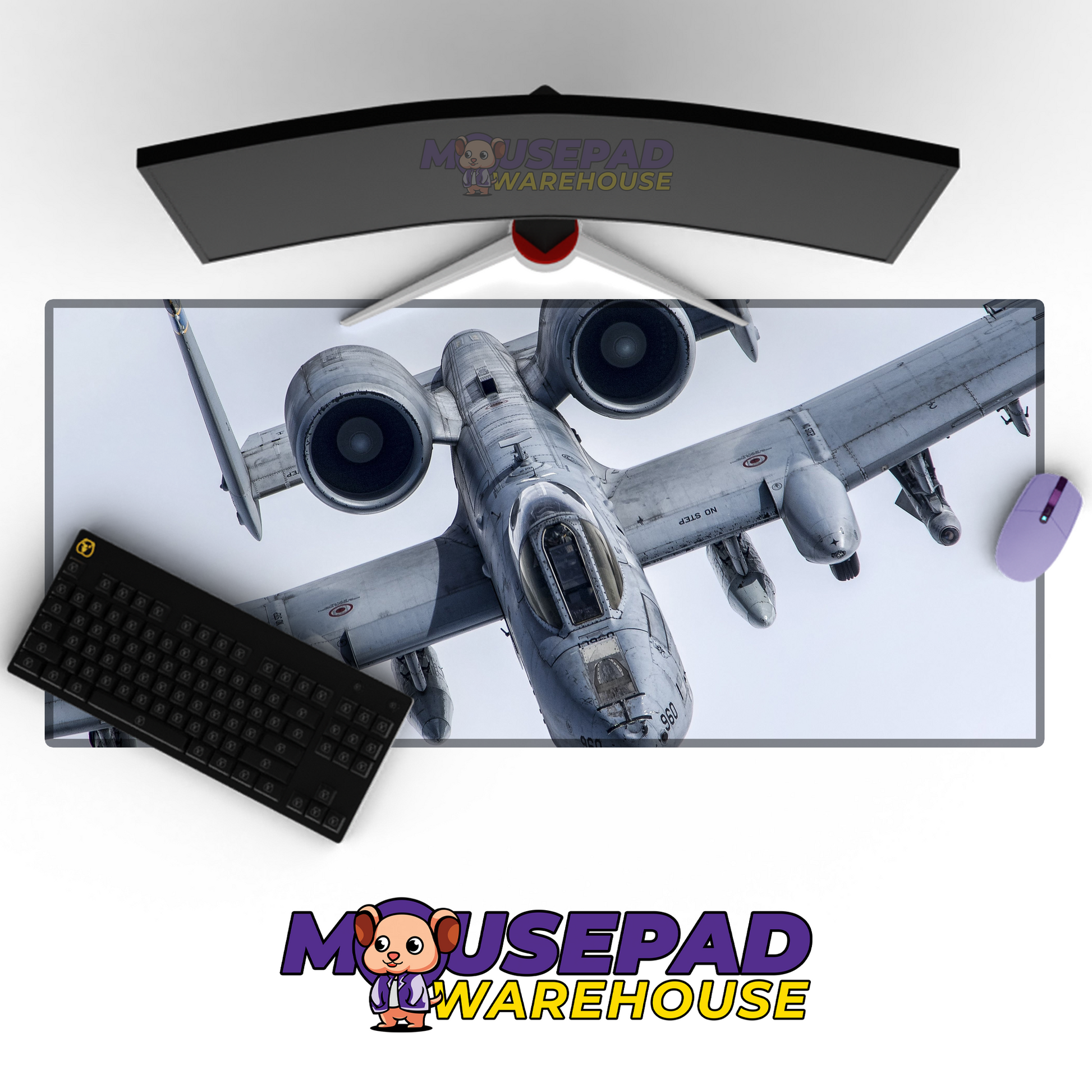 A-10 Warthog V1 Mousepad Deskmat Mockup
